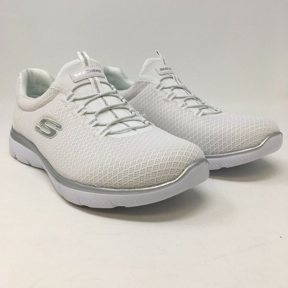 skechers summits white silver